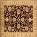 Square Oriental Brown Industrial Rug, urb3222brn