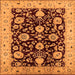 Square Oriental Orange Industrial Rug, urb3222org