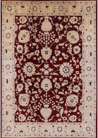 Machine Washable Industrial Modern Saffron Red Rug, wshurb3222