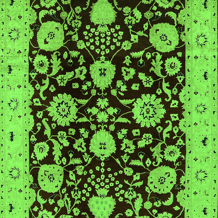 Machine Washable Oriental Green Industrial Area Rugs, wshurb3222grn