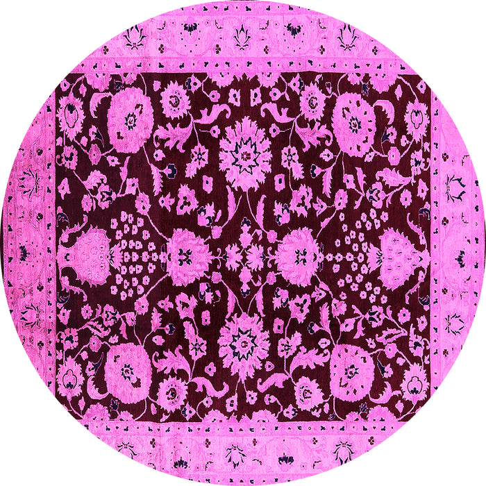 Round Oriental Pink Industrial Rug, urb3222pnk