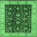 Square Oriental Emerald Green Industrial Rug, urb3223emgrn