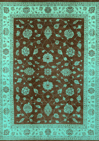 Oriental Turquoise Industrial Rug, urb3223turq