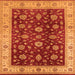 Square Oriental Orange Industrial Rug, urb3223org