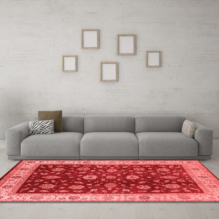 Industrial Red Washable Rugs
