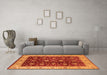 Machine Washable Oriental Orange Industrial Area Rugs in a Living Room, wshurb3223org