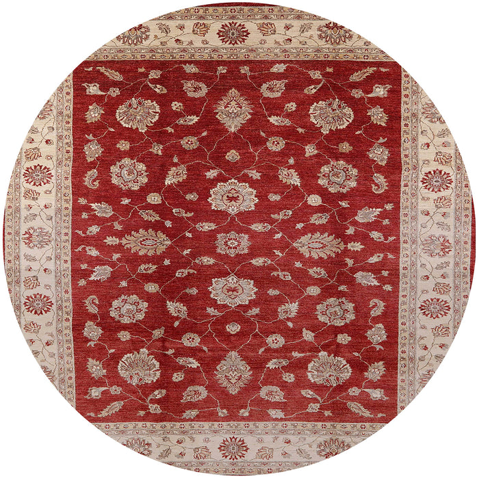 Round Machine Washable Industrial Modern Red Rug, wshurb3223