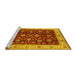 Sideview of Machine Washable Oriental Yellow Industrial Rug, wshurb3223yw