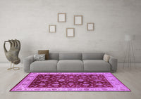 Machine Washable Oriental Purple Industrial Rug, wshurb3223pur