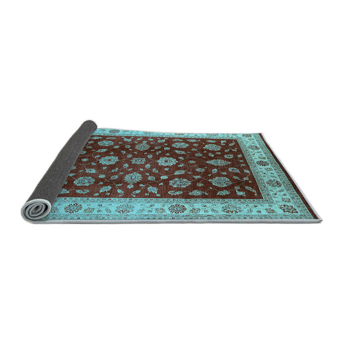 Sideview of Oriental Light Blue Industrial Rug, urb3223lblu