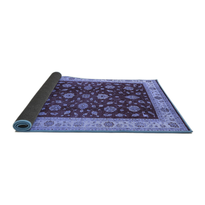 Sideview of Oriental Blue Industrial Rug, urb3223blu