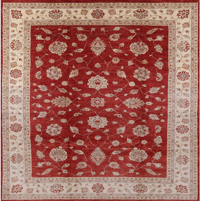 Square Machine Washable Industrial Modern Red Rug, wshurb3223