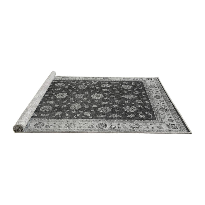 Sideview of Machine Washable Oriental Gray Industrial Rug, wshurb3223gry