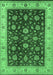 Machine Washable Oriental Emerald Green Industrial Area Rugs, wshurb3223emgrn