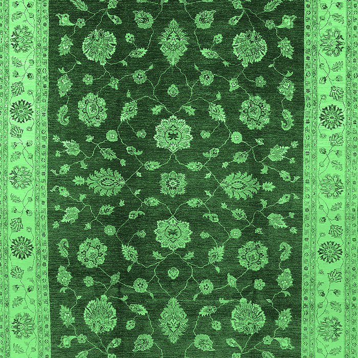 Machine Washable Oriental Emerald Green Industrial Area Rugs, wshurb3223emgrn