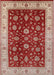 Machine Washable Industrial Modern Red Rug, wshurb3223