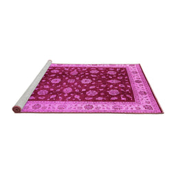 Sideview of Machine Washable Oriental Pink Industrial Rug, wshurb3223pnk