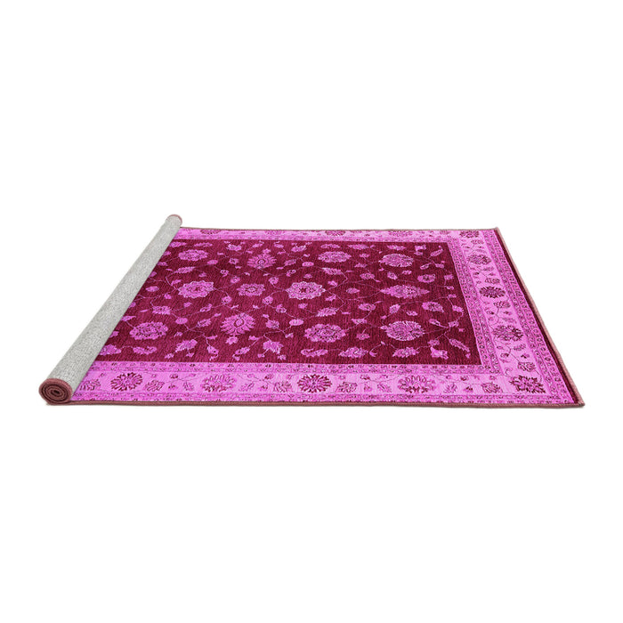 Sideview of Machine Washable Oriental Pink Industrial Rug, wshurb3223pnk