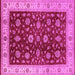 Square Machine Washable Oriental Pink Industrial Rug, wshurb3223pnk