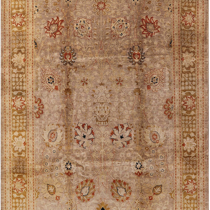 Mid-Century Modern Brown Sand Brown Oriental Rug, urb3224