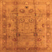 Square Oriental Orange Industrial Rug, urb3224org