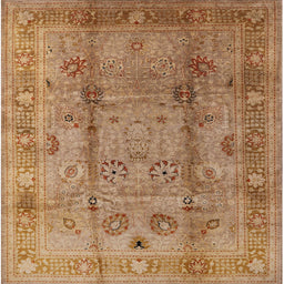 Square Machine Washable Industrial Modern Brown Sand Brown Rug, wshurb3224