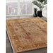 Mid-Century Modern Brown Sand Brown Oriental Rug in Family Room, urb3224