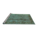 Sideview of Machine Washable Oriental Light Blue Industrial Rug, wshurb3224lblu