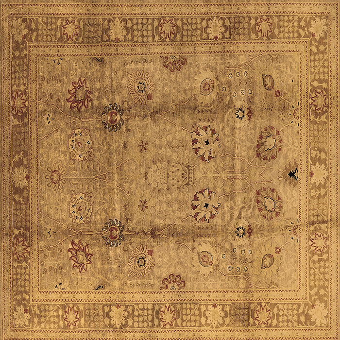 Square Oriental Brown Industrial Rug, urb3224brn