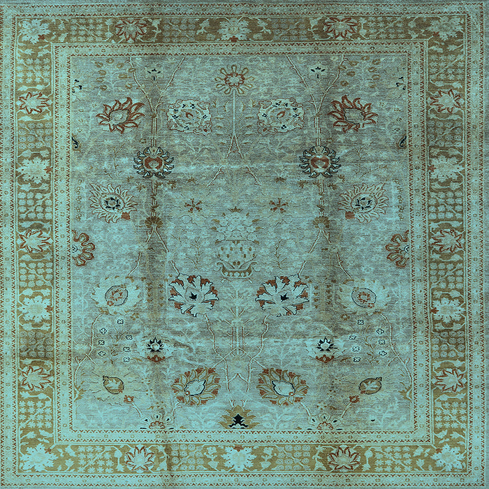 Square Oriental Light Blue Industrial Rug, urb3224lblu