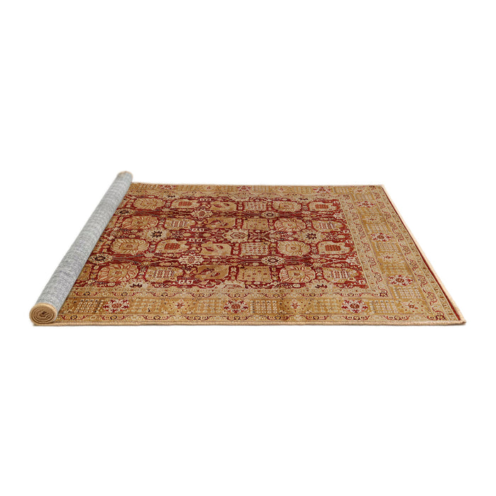 Sideview of Machine Washable Industrial Modern Orange Rug, wshurb3225