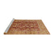 Sideview of Machine Washable Industrial Modern Orange Rug, wshurb3225