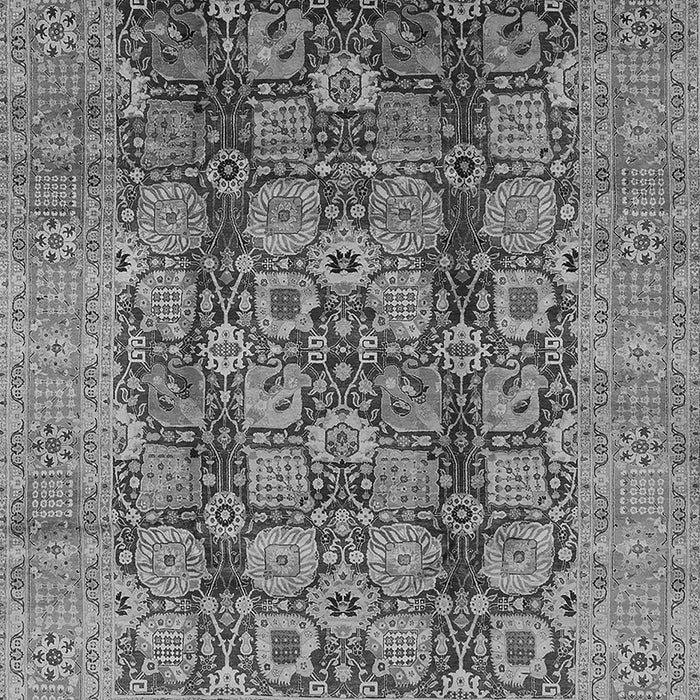 Machine Washable Oriental Gray Industrial Rug, wshurb3225gry