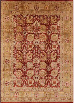 Mid-Century Modern Orange Oriental Rug, urb3225