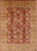 Mid-Century Modern Orange Oriental Rug, urb3225