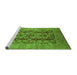 Sideview of Machine Washable Oriental Green Industrial Area Rugs, wshurb3225grn