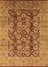 Machine Washable Oriental Brown Industrial Rug, wshurb3225brn