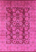 Machine Washable Oriental Pink Industrial Rug, wshurb3225pnk