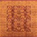 Square Oriental Orange Industrial Rug, urb3225org