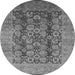 Round Oriental Gray Industrial Rug, urb3225gry