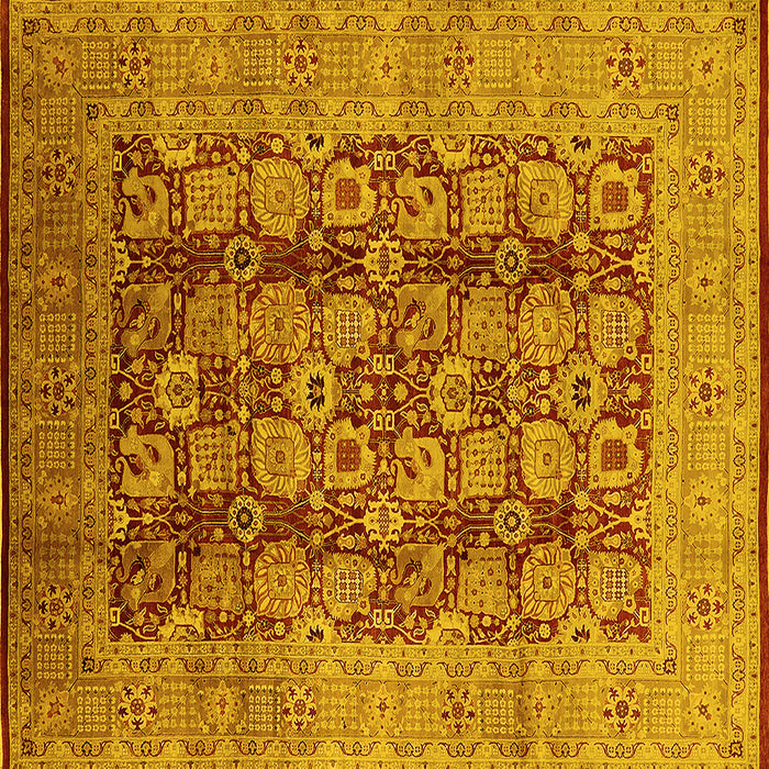 Square Oriental Yellow Industrial Rug, urb3225yw