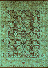 Oriental Turquoise Industrial Rug, urb3225turq