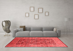 Industrial Red Washable Rugs