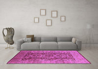 Machine Washable Oriental Purple Industrial Rug, wshurb3225pur