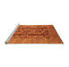 Sideview of Machine Washable Oriental Orange Industrial Area Rugs, wshurb3225org