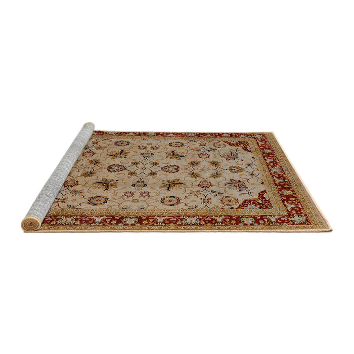 Sideview of Machine Washable Industrial Modern Mahogany Brown Rug, wshurb3226