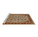 Sideview of Machine Washable Industrial Modern Mahogany Brown Rug, wshurb3226