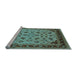 Sideview of Machine Washable Oriental Light Blue Industrial Rug, wshurb3226lblu