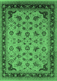 Oriental Emerald Green Industrial Rug, urb3226emgrn