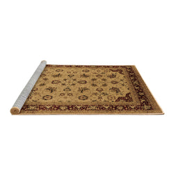 Sideview of Machine Washable Oriental Brown Industrial Rug, wshurb3226brn